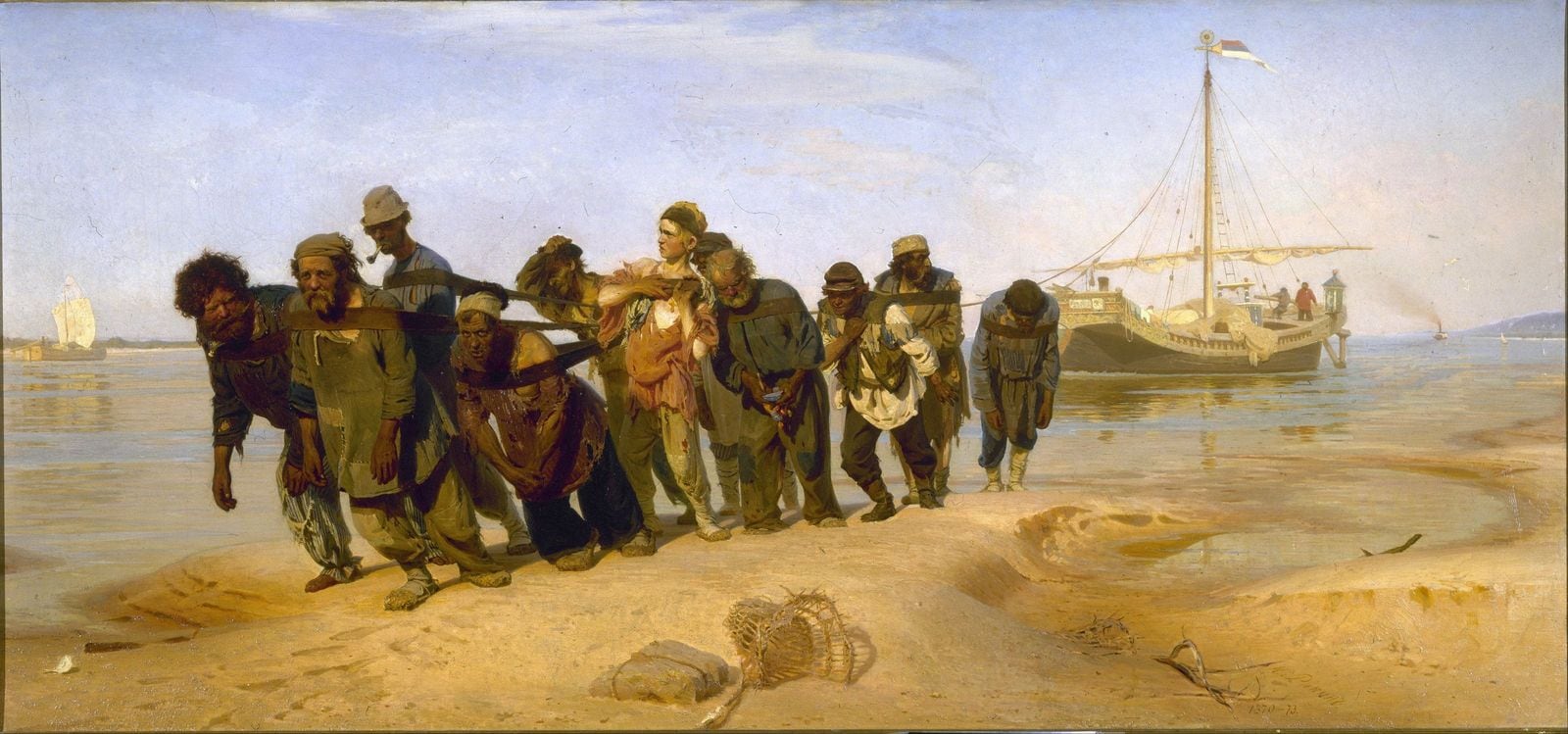 Илья Репин. «Бурлаки на Волге», 1870–1873, Государственный Русский музей