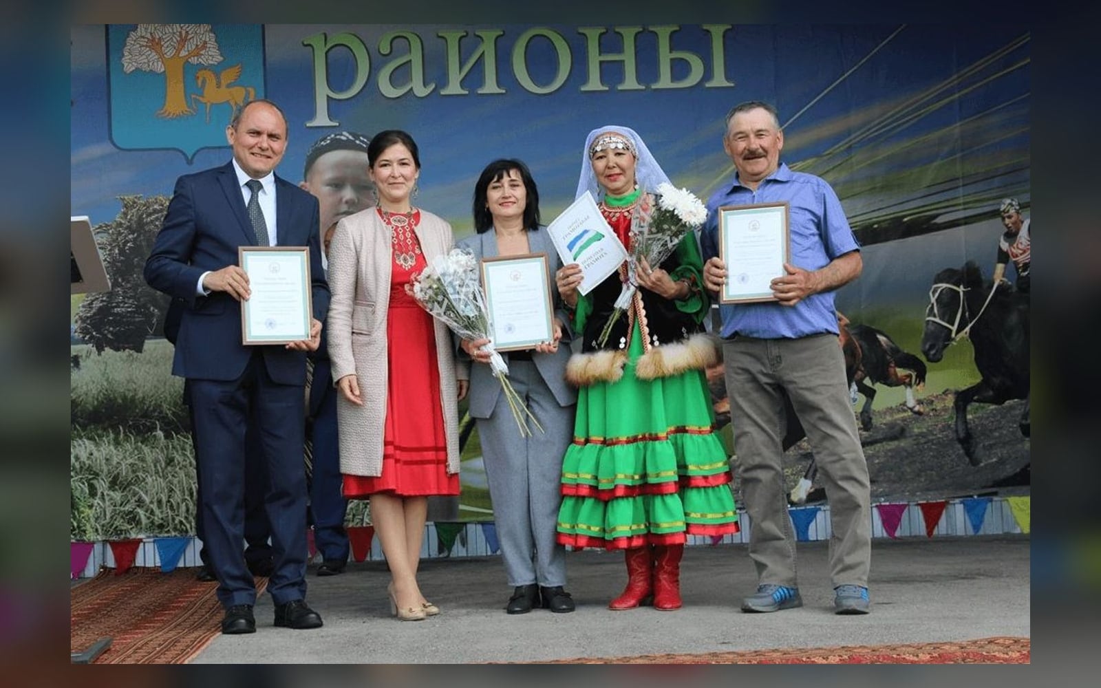 Вручение наград на Сабантуе в Кигинском районе, 2019 год