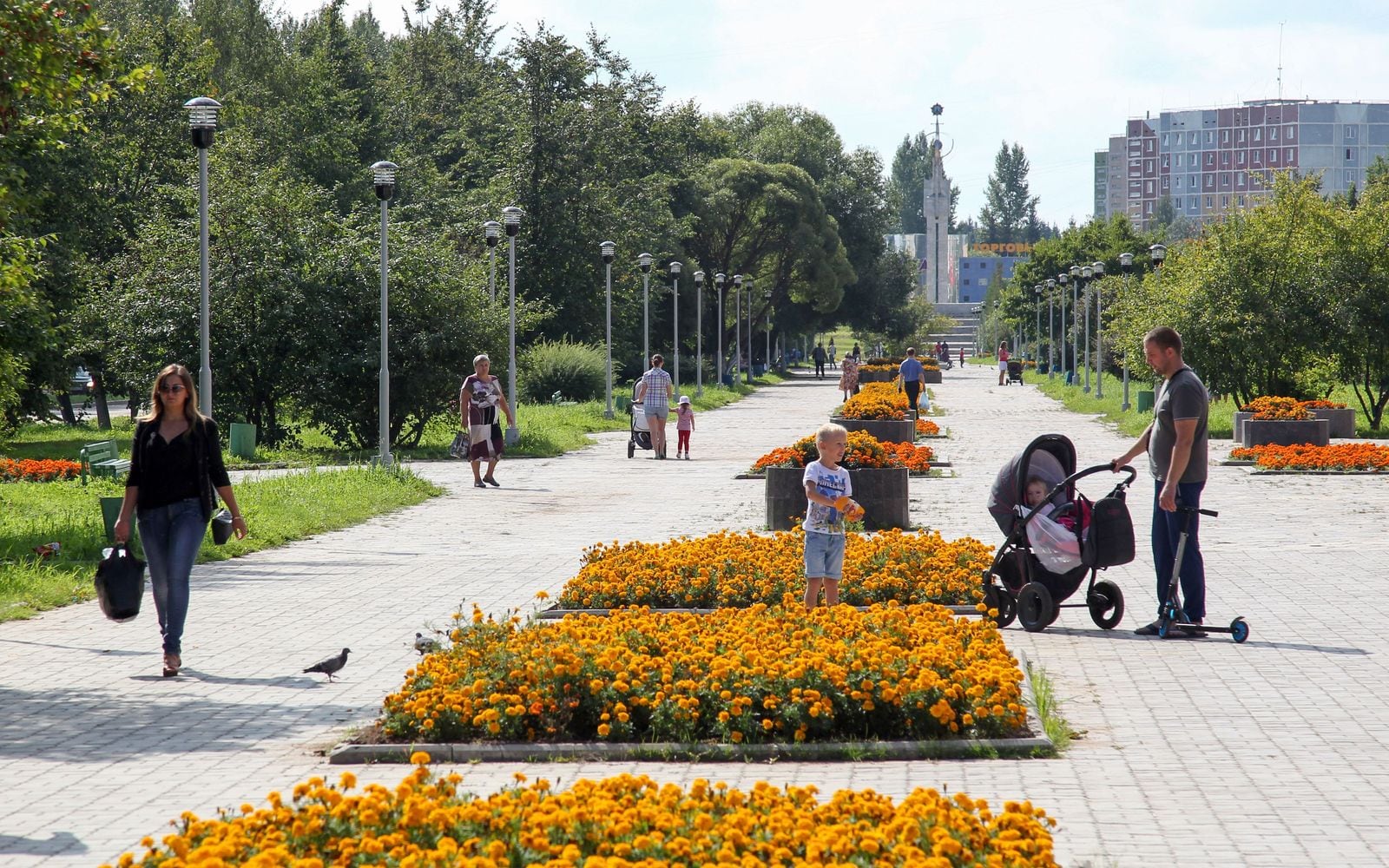 Пешеходная аллея в центре Удомли