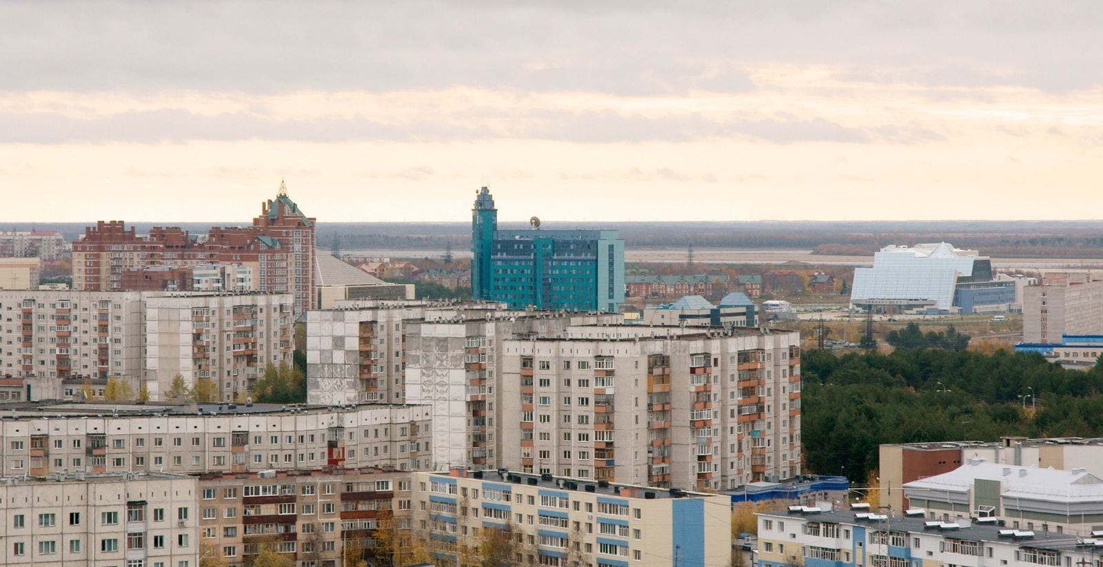 Сургут, вид на жилые кварталы
